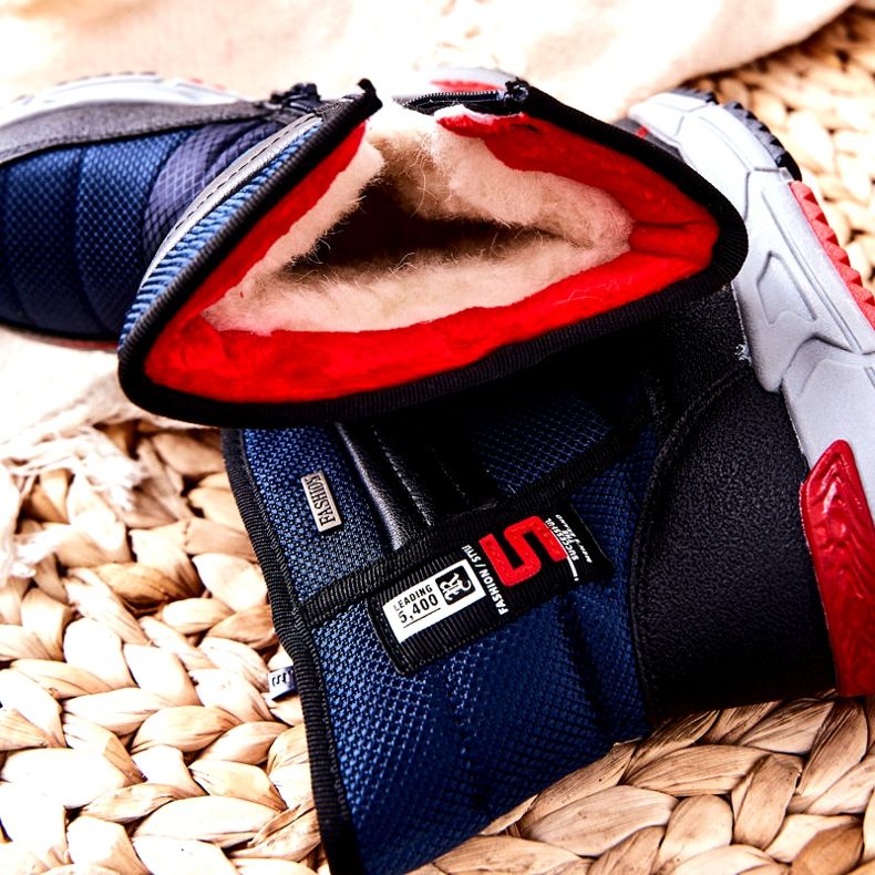 PJ2 Botas para neve altas para crianças, azul marinho Leoth preto 5