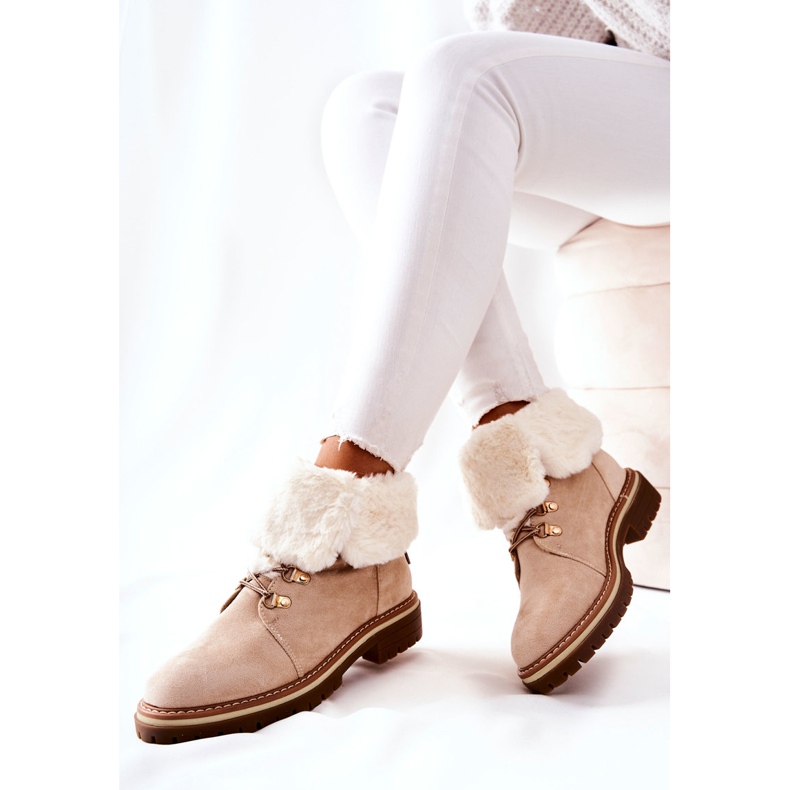 Botas Armadilhas Quentes Beige Nelby bege 1 Botas Armadilhas Quentes Beige Nelby bege 1