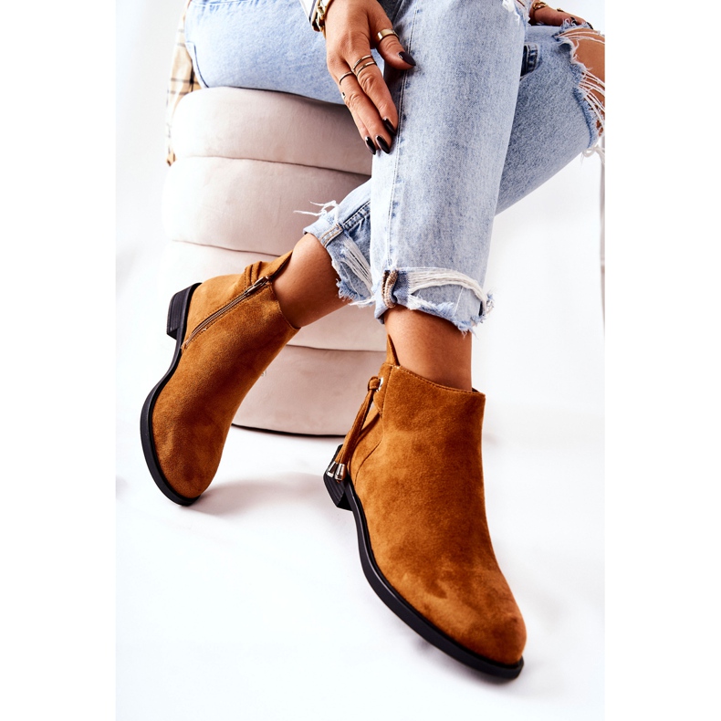Botas femininas camelo camel número marrom 1