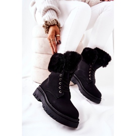 Botas Quentes Com Pele Preta Farley preto 1 Botas Quentes Com Pele Preta Farley preto 1