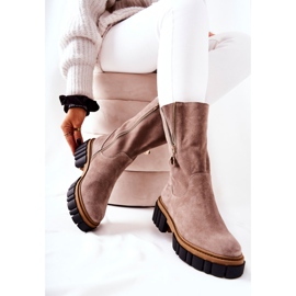 PA2 Botas com isolamento de couro Cappucino Souffle multicolorido 1