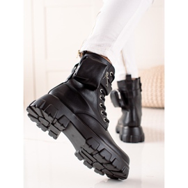 TRENDI Trappers da moda preto 1