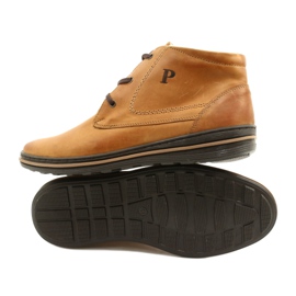 Polbut Botas de inverno para homens, camelo 339S amarrado bege amarelo 4