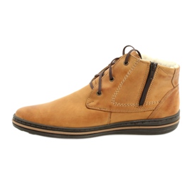 Polbut Botas de inverno para homens, camelo 339S amarrado bege amarelo 2