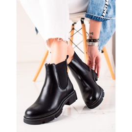 Ideal Shoes Botas chelsea quentes preto 1