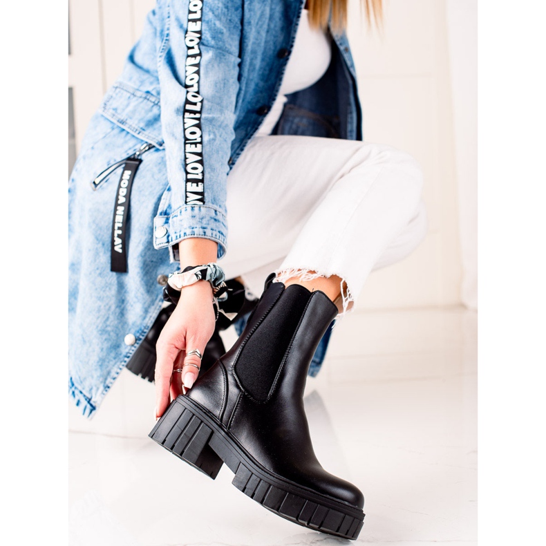 Seastar Botas pretas na plataforma preto 2