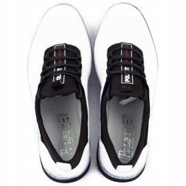 Polbut Sapatos casuais de couro masculino K24 branco 4