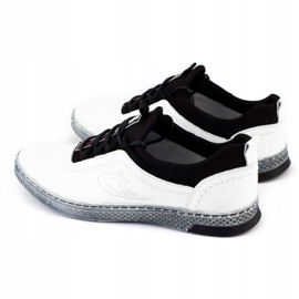 Polbut Sapatos casuais de couro masculino K24 branco 5