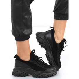 Sapatos esportivos de sola alta Huggy Black preto 1