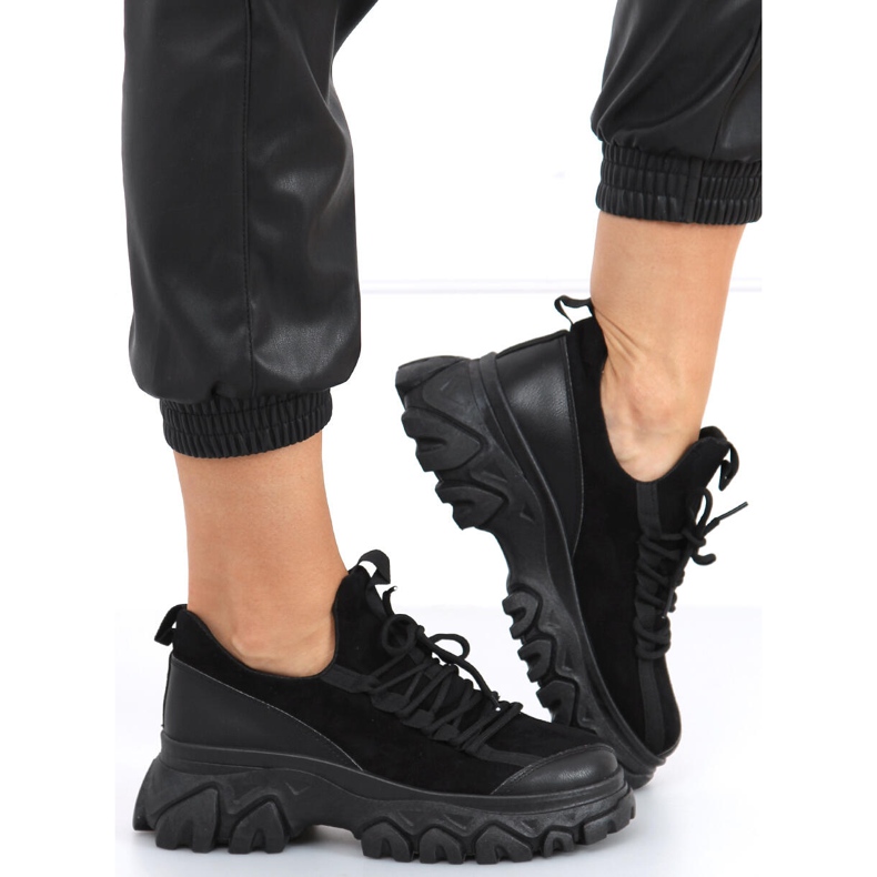 Sapatos esportivos de sola alta Huggy Black preto 1