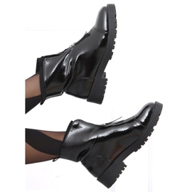 Botas lacadas Quer Black Mirror preto 1