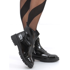Botas lacadas Quer Black Mirror preto 2