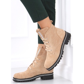 Botas de amarrar Bing Beige bege 1 Botas de amarrar Bing Beige bege 1
