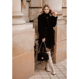 Vinceza Botas femininas com salto camurça bege Monleek 1 Vinceza Botas femininas com salto camurça bege Monleek 1