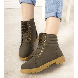 Botas femininas com isolamento verde Mazzanti 1