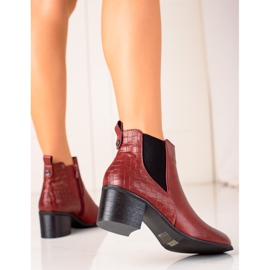 Evento Botas clássicas de couro ecológico vermelho 1 Evento Botas clássicas de couro ecológico vermelho 1