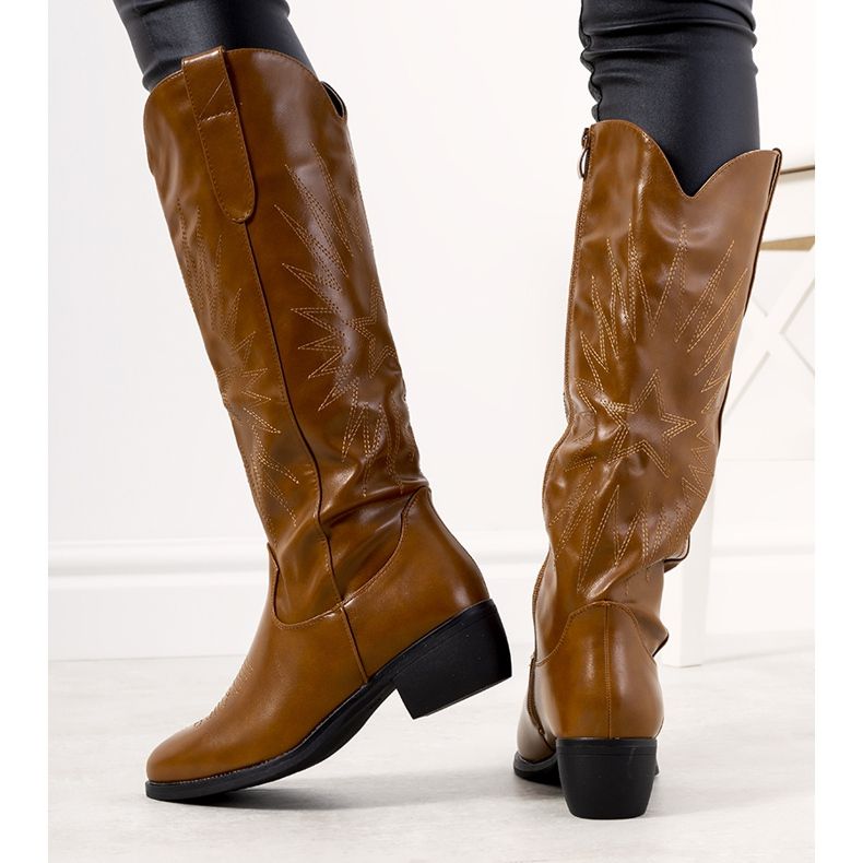 Botas de cowboy marrons, Berthiaume com alto isolamento castanho 1