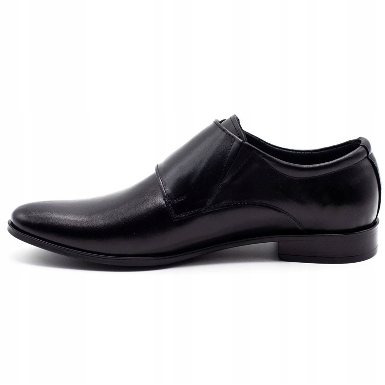 Olivier Monks de sapatos de couro masculinos 287L preto 1