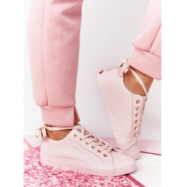 Big Star Tênis de couro ecológico feminino Cross Jeans HH2R4004C rosa 3