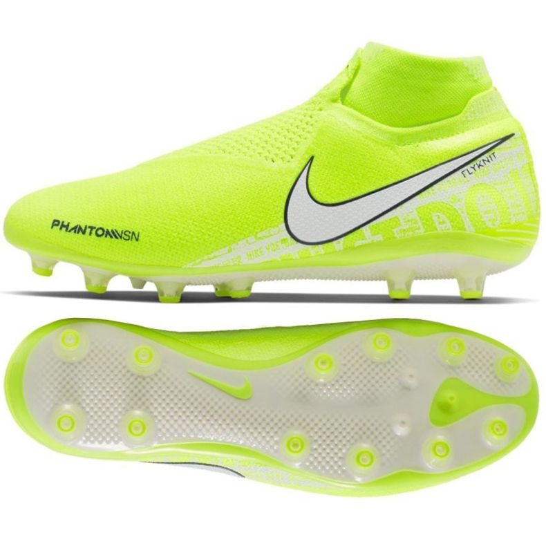 Chuteiras Nike Phantom Vsn Elite Df Ag Pro M AO3261-717 amarelo 2