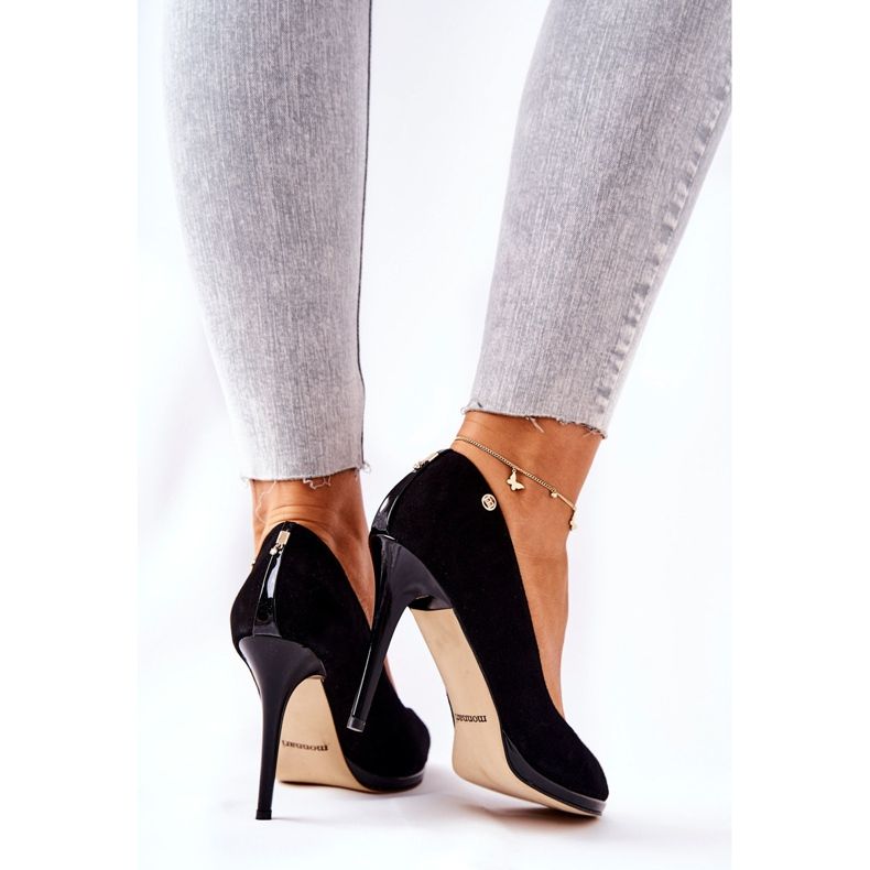 Camurça Monnari 0490-020 Preto salto alto 1