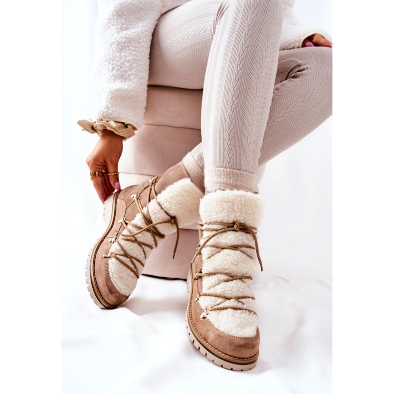 Botas quentes Trappers Beige Jiliana bege 2