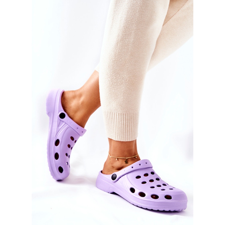 Chinelos femininos de espuma Eva roxa roxo 1