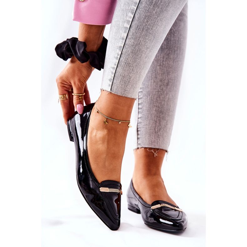 Bailarinas Monnari Couro Lacado 0160-020 Preto 1