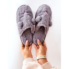 PE1 Chinelos macios de mouse com orelhas cinza Luise 1