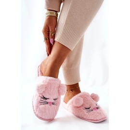 PE1 Chinelos de mouse macios com orelhas rosa Luise 2