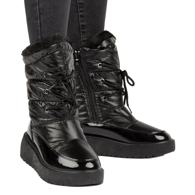 Botas de neve amarradas pretas Filippo DBT3403 preto 5