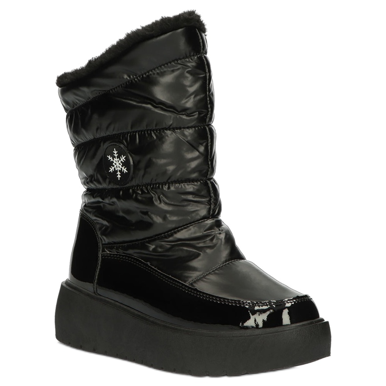 Botas de neve pretas do tipo floco de neve Filippo DBT3404 preto 7