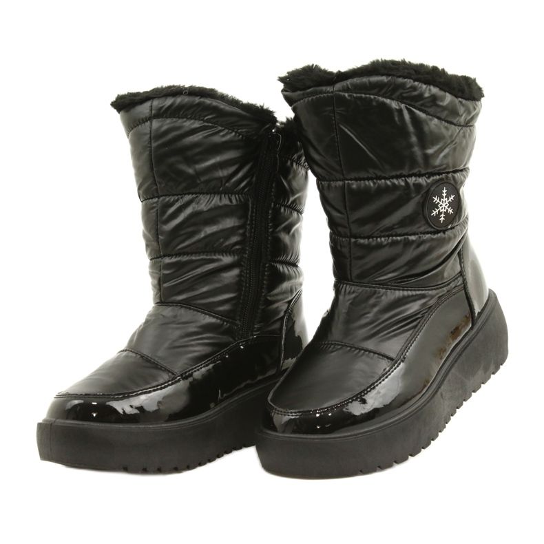 Botas de neve pretas do tipo floco de neve Filippo DBT3404 preto 3