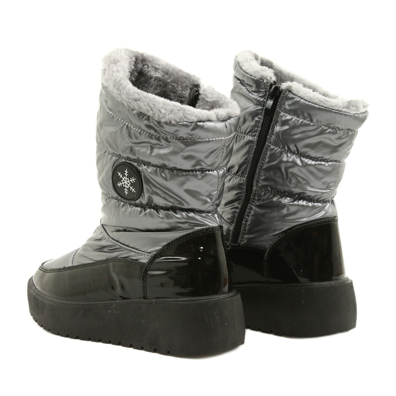 Botas de neve femininas Flocos de neve Filippo DBT3404 preto e prata 3