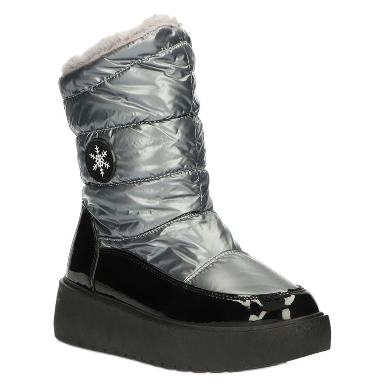 Botas de neve femininas Flocos de neve Filippo DBT3404 preto e prata 5