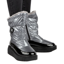 Botas de neve femininas Flocos de neve Filippo DBT3404 preto e prata 6
