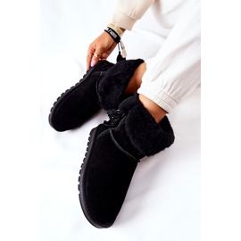 FS1 Botas de neve quentes Mukluki Franjas pretas Sorella preto 1 FS1 Botas de neve quentes Mukluki Franjas pretas Sorella preto 1