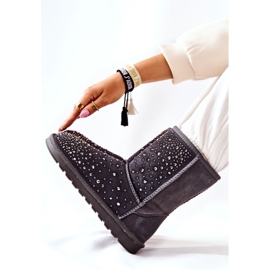 Mukluki quente com jatos Gray Mariella prata 2