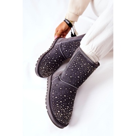 Mukluki quente com jatos Gray Mariella prata 1