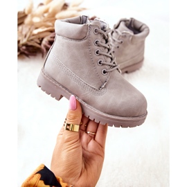 FR1 Botas infantis Trappers com zíper Gray Dexter cinza cinza 2