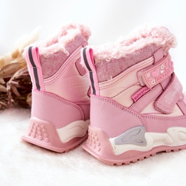 PJ2 Botas infantis rosa para neve quente 1