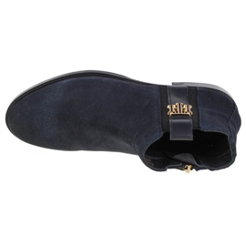 Bota plana Tommy Hilfiger Interlock camurça W FW0FW05184-DW5 azul marinho 2