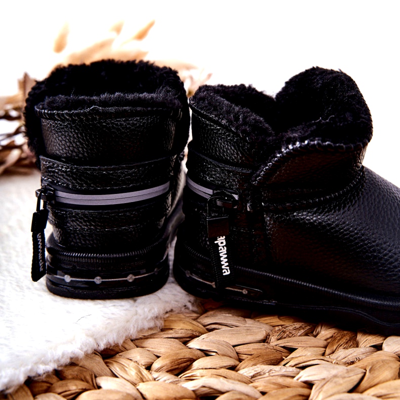 PA1 Botas de neve infantis pretas Frosty preto 1