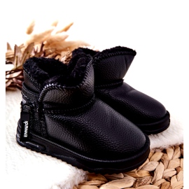 PA1 Botas de neve infantis pretas Frosty preto 5