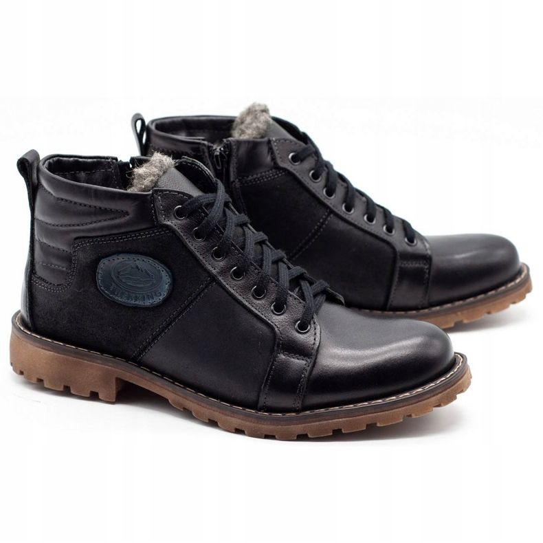 Mario Pala Botas de inverno masculinas negras de 865 MP preto 2