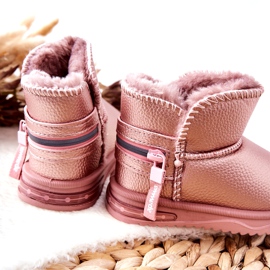 Botas de neve rosa das meninas 1