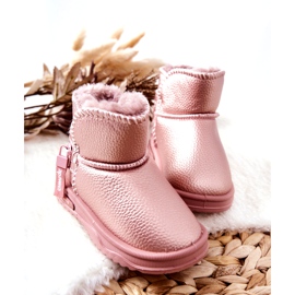 Botas de neve rosa das meninas 2