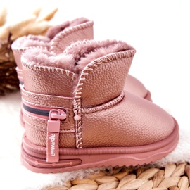 Botas de neve rosa das meninas 4
