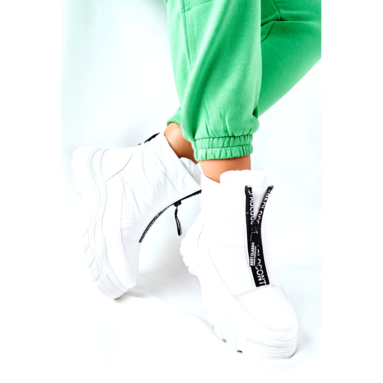 Vinceza Caçadores Botas Femininos Branco Echowen preto 2