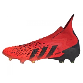 Chuteiras Adidas Predator Freak + Fg M FY6238 laranjas e tintos 1
